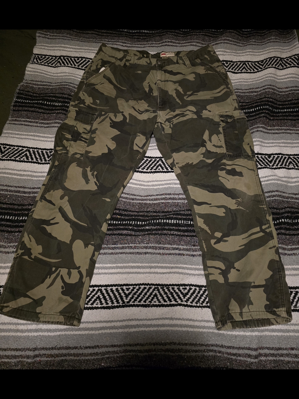 Wrangler Men's Camo Cargo Pants / Fleece Lined / 40x30